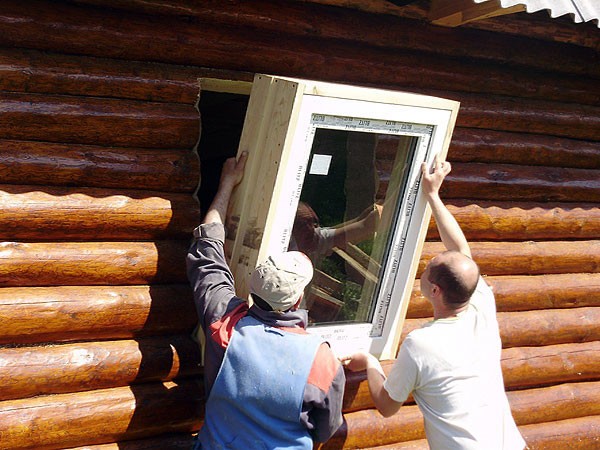 Устанвока окна в деревянном доме