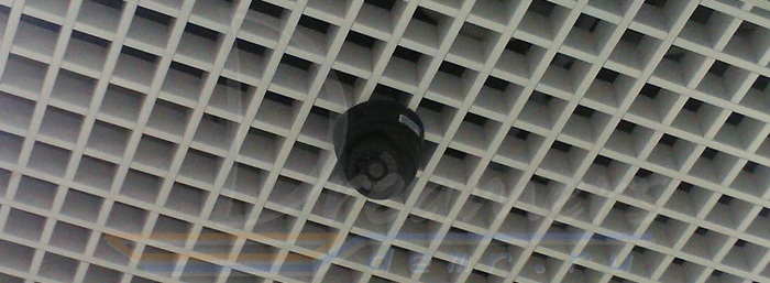 Купольная камера второго подтипа на фальшпотолке (грильято)