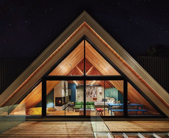 Каркасный дом треугольной формы подчеркнет чувство вашего стиля
