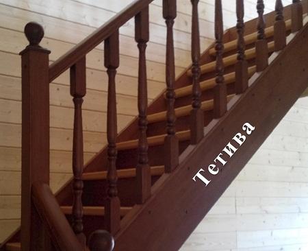 Тетива зачастую идет в комплекте с другими конструкционными элементами лестницы 