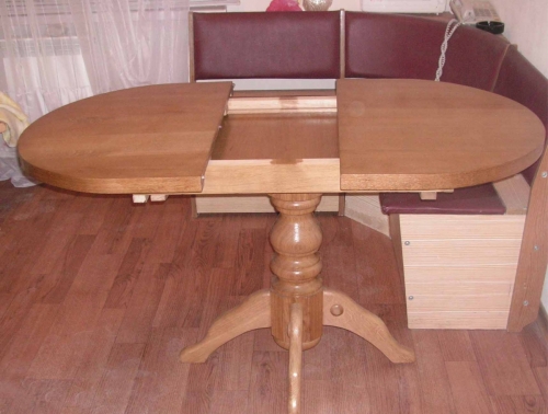 Овальный раскладной кухонный стол