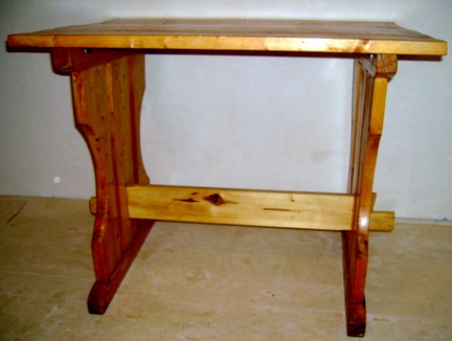 Обеденный кухонный стол на 2 ножках