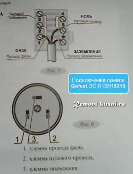 схема подключения панели